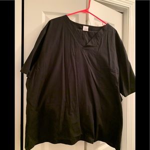 Bundle of  FIVE black scrub tops for $10!!! Sz 3x